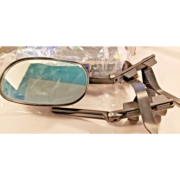 2- Pack Universal Towing Mirrors Tow Smart Extra Large Mirror Adjustable Straps - Picture 2 of 8